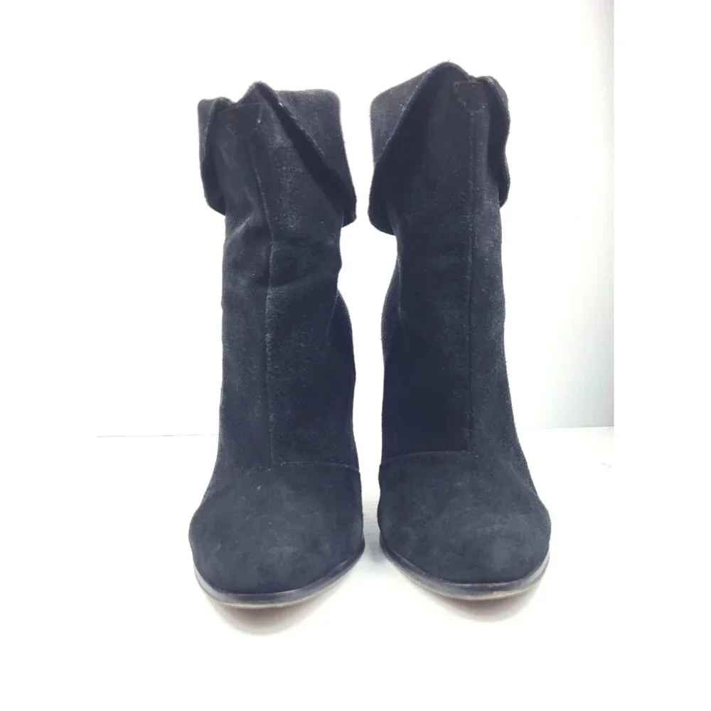 Michael Kors Black suede heeled boots - Size 7.5‎
